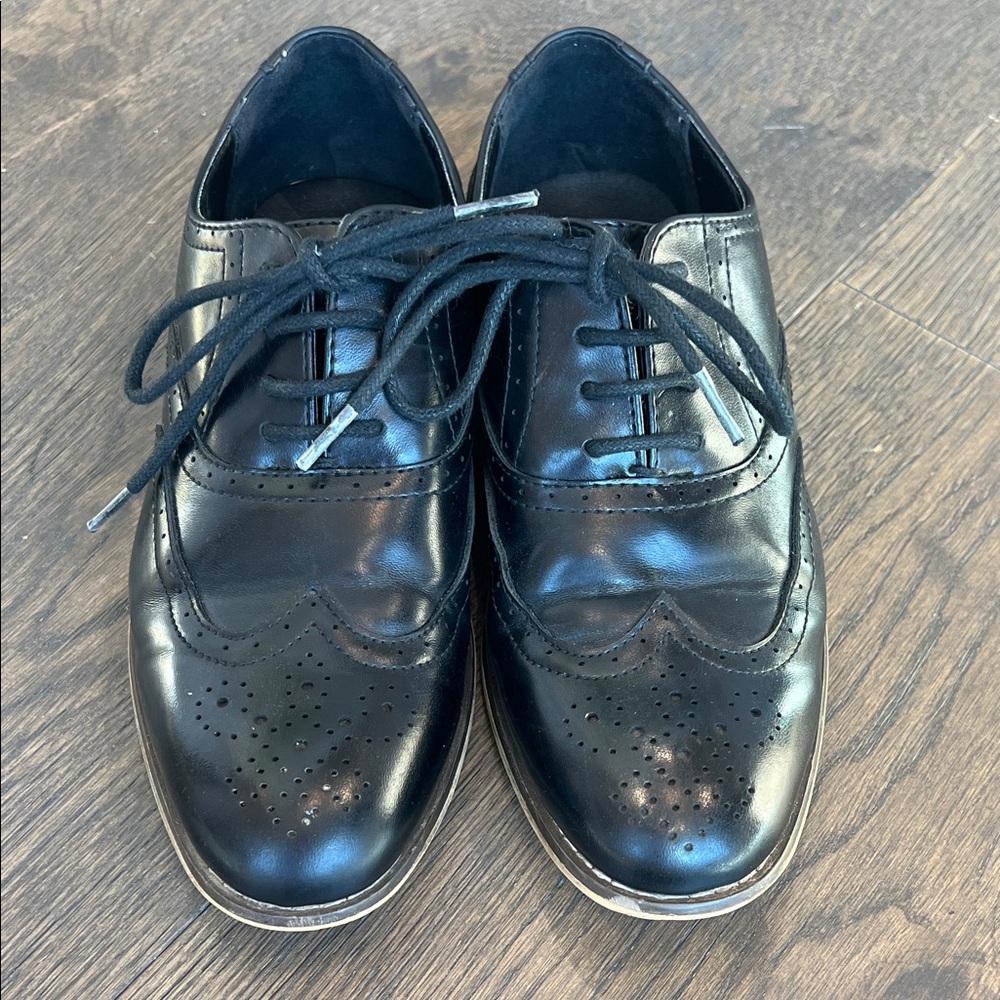 Classic Black Boys Dress Shoes